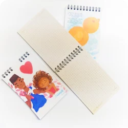 Libretas personalizadas pasta blanda anilladas 50 hojas