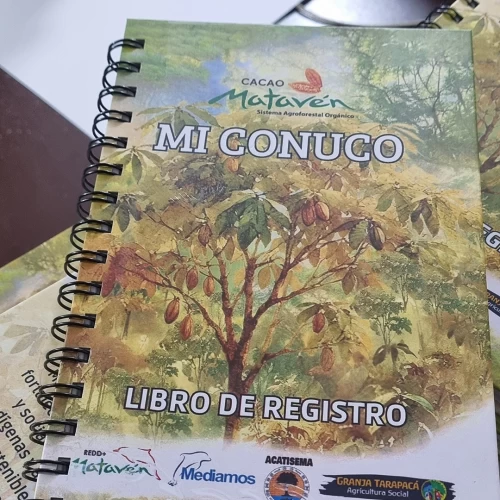 Cuaderno tipo journal de seguimiento de empresa da cacao